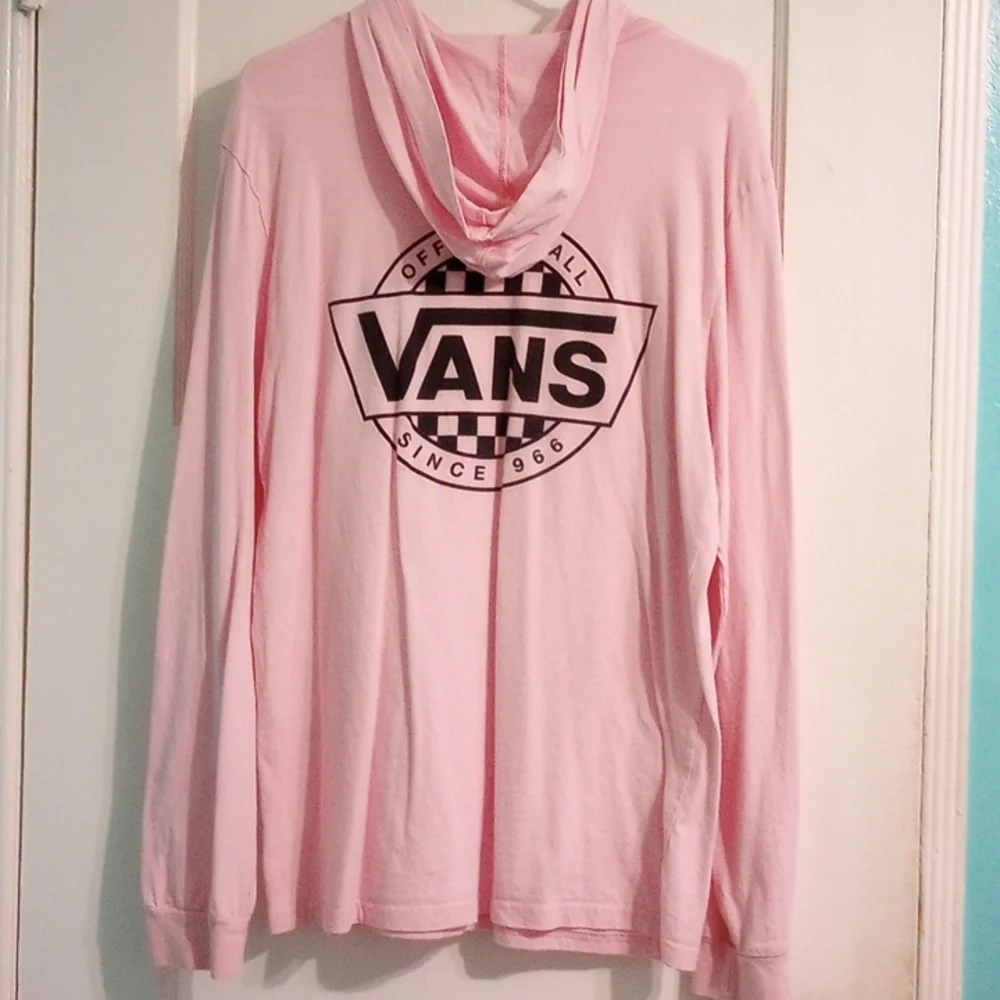 Vans Off the Wall Since 1966 Mens Light Pink Graphic Hooded Long Sleeve - Picture 6 of 6